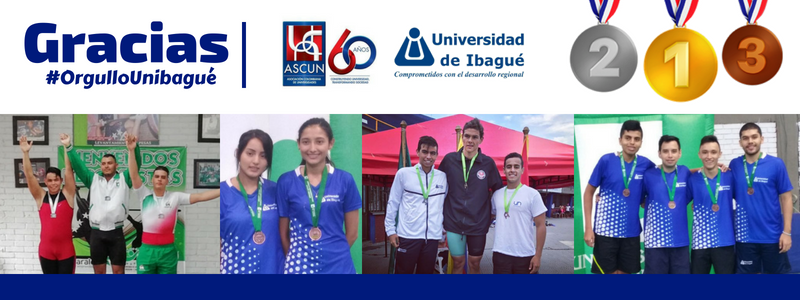 Imagen Ascun - deportistas Unibagué con medallas